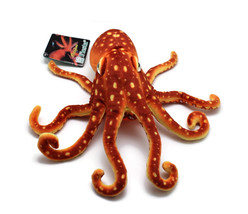 13.5&quot; Plush (Dark Color) Octopus Animal with Tags (Random Color Patterns) - £12.61 GBP