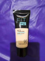 Maybelline New York Fit Me Matte &amp; Poreless Foundation 095 Fair Porcelai... - $15.00