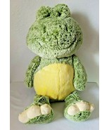 2017 Animal Adventure Frog Plush Stuffed Animal Green Frosted Fur Yellow... - £31.13 GBP