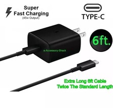 45w USB-C Super Fast Wall Charger+6ft Cable For Samsung Galaxy S23 S22 S... - $220.74 MXN
