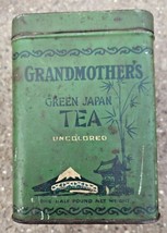 Vintage Grandmother&#39;s Green Japan Tea One Half Pound size tin with lid -... - £25.72 GBP