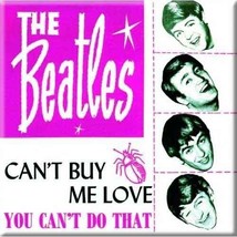 BEATLES can&#39;t buy me love/you cant do (pink) FRIDGE MAGNET official merc... - $6.21
