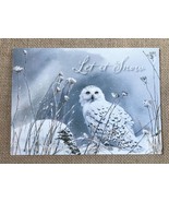 Susan Bourdet On The North Wind Snowy Owl Let It Snow Holiday Greeting Card - £11.67 GBP