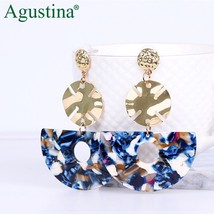 Agustina Acrylic earrings fashion jewelry blue earrings women drop earrings geom - £7.41 GBP