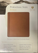 HCSB Personal Size Reference Bible British Tan LeatherTouch - £39.56 GBP