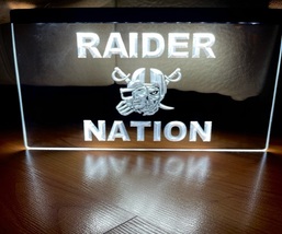 Raider Nation LED Neon Sign Home Decor, Garage, Office - £20.29 GBP+