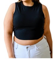 White Birch best friends cropped tank top Black - $590.13 MXN
