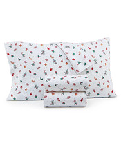 3PC Martha Stewart Collection Candyland Printed Cotton Flannel Twin Sheet Set - £95.91 GBP