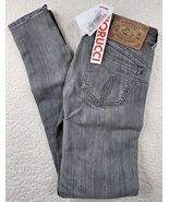 Fiorucci Skinny Fit Womens Jeans Grey Zippered Ankle Size 27 Waist - €29,13 EUR