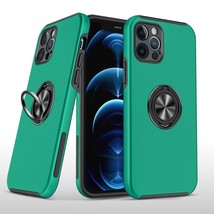 CHIEF Oil Painted Magnetic Ring Stand Hybrid Case Cover Dark Green For iPhone 11 - £6.84 GBP