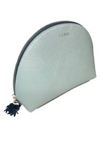 La Mer Blue Makeup Cosmetics Bag Travel Toiletry Pouch Case Coastal Chic Sleek - £7.81 GBP