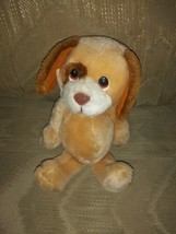 Russ Berrie Vintage VTG Dog Plush 7&quot; Trips Puppy Beige Brown Stuffed Animal Item - £23.73 GBP