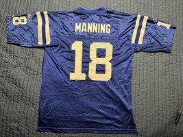 Reebok NFL Equipment Indianapolis Colts Peyton Manning #12 Jersey Large Blue - £15.82 GBP
