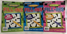 Lot of 3 Penny Press Approved Fill-Ins Large Print Fill-In Puzzles 2019/2021 - £14.11 GBP