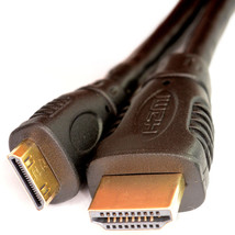 1.5m Mini HDMI Typ C Stecker Auf HDMI Kabel Gold - £22.99 GBP