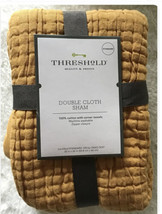 Threshold Standard Double Cloth Quilt Sham With Corner Tassels Mustard  - £21.75 GBP