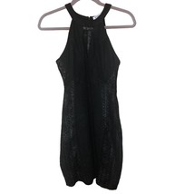 Black Swan Halloween Lace Bodycom Halter Dress Sz 8 Cat Woman Goth Dark ... - $19.68