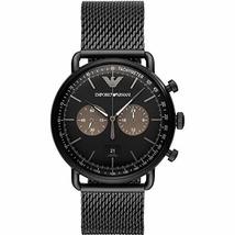 Emporio Armani AR11142 Black Stainless Steel Mesh Bracelet Men’s Watch - £266.23 GBP