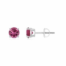 Authenticity Guarantee 
Pink Tourmaline Solitaire Stud Earrings For Women in ... - £563.09 GBP
