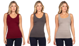 M. Rena Reversible V-Scoop Neck Soft Stretchy Seamless Rayon Tank Top. O... - $26.00