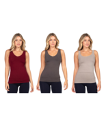M. Rena Reversible V-Scoop Neck Soft Stretchy Seamless Rayon Tank Top. O... - £20.73 GBP