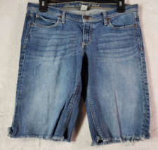 Abercrombie &amp; Fitch Shorts Womens Size 6 Blue Denim Cotton Pockets Flat Front - £9.49 GBP