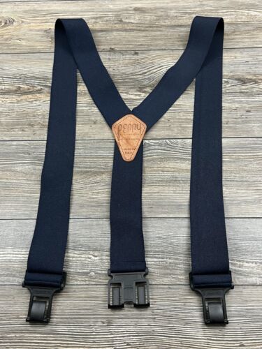 Primary image for Perry Suspenders Work Suspender Men's 2" Elastic Navy Blue Solid Made In USA