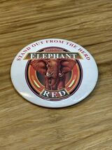 Vintage Elephant Stand Out From the Herd Red Beer Pinback Button Flare KG - $4.94