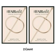 Gold Hair Clips Barrette Set Slide for Medium to Thick Hair by Hair Edit... - $11.71