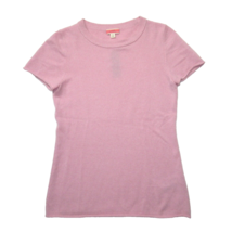 NWT J.Crew Short-sleeve Cashmere T-shirt in Iced Quartz Pink Sweater S - £56.48 GBP