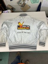 Vintage 80s Promo Satin Jacket Rock Radio Kegl Eagle 97 Dallas Fort Worth Sz L - £63.94 GBP