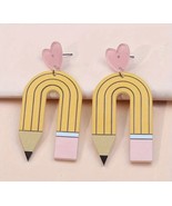 Pencil, Teacher, School, Back To School, 2D Acrylic Dangle Earrings NEW - $13.86