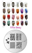 KONAD USA   Stamping Nail Art  image plat M57 ZEBRA + Aviva Snow ManNail  Shiner - $14.85