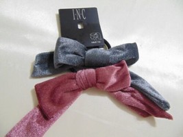 INC International Concepts 2-Pc. Set Velvet Bow Ponytail Holders T114 $16 - $6.71