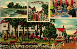  Vtg Linen Postcard Waterview Maryland MD Waterview Beach Hotel UNP Unused N17 - £10.41 GBP