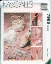 McCalls 7985 Bridal Pillow Garter Wedding Bouquet Gloves Alicyn pattern UNCUT FF - £17.92 GBP