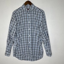 Vineyard Vines Men&#39;s Small Baron Plaid Button Down Shirt Blue White 100%... - $20.00