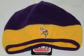 Puma Pro Line Authentic NFL Licensed Minnesota Vikings Purple Yellow Beanie image 4