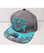 Carbon Elements Diamond Hat Cap Blue Gray Snapback Premium Headwear - $182.46 MXN