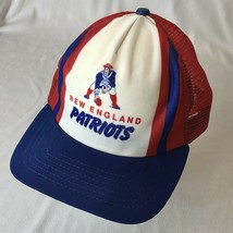 Vintage New England Patriots New Era Retro Pat Logo Snapback Hat Cap USA... - £27.68 GBP
