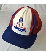 Vintage New England Patriots New Era Retro Pat Logo Snapback Hat Cap USA... - £27.36 GBP