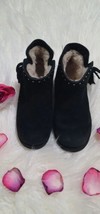Girls Ugg Black booties size 2 studded tassel fringe accented  - £26.89 GBP