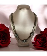Vintage Anton Heunis Bold Dark Bronze Tone Cable Link Chain Statement Ne... - $1,774.98 MXN
