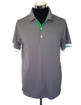 Dunning Polo Shirt Men&#39;s X-Large Golf SLIM Dark Gray Polyester Knit Pull... - £9.49 GBP