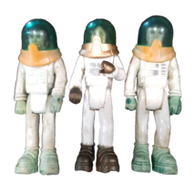 Vtg 70&#39;s Fisher Price Adventure People Space Astronaut 2 Man 1 Woman Figures - £18.89 GBP