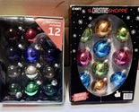 Christmas Tree Ornaments Glass Ball 1 1/2” Round 22ea Mix Lot Multi Colo... - £10.30 GBP