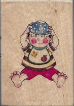 Paper Nation. Wood Mounted Rubber Stamp. App 6x9cm. - $6.78 CAD