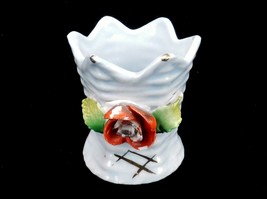 Porcelain Rose Toothpick Holder, Light Blue, Vintage Elfinware Germany, ... - $24.45