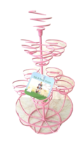 Pink Easter Egg &amp; Treat Holder 11 1/2&quot; Tall Plastic Coated Wire New W/Tags - £12.51 GBP