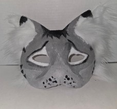 Gray Maine Coon Cat Therian Mask Handmade UnLined With Strap - £19.26 GBP